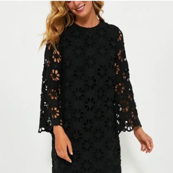 TUCKERNUCK Noir Eyelet Hutton Dress Black Size Medium NWT - Picture 5 of 8